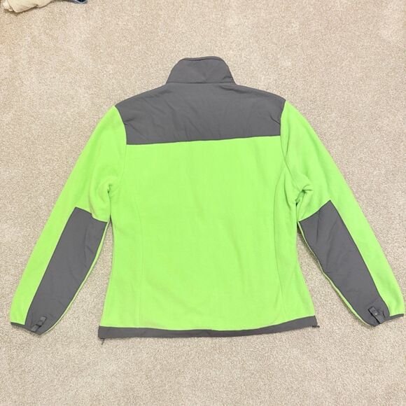 Fleece Softshell Jacket Neon Green and Gray Womens’s Large - Picture 5 of 10